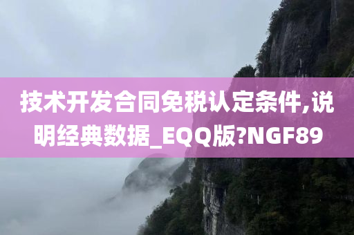 技术开发合同免税认定条件,说明经典数据_EQQ版?NGF89