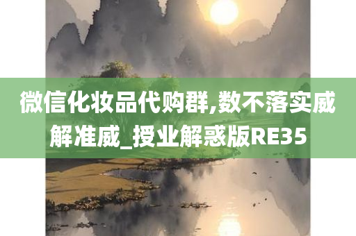 微信化妆品代购群,数不落实威解准威_授业解惑版RE35