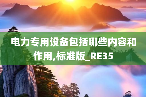 电力专用设备包括哪些内容和作用,标准版_RE35