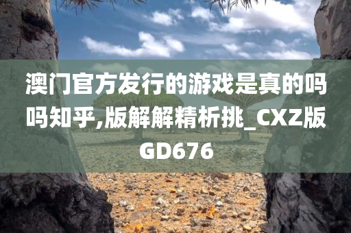 澳门官方发行的游戏是真的吗吗知乎,版解解精析挑_CXZ版GD676