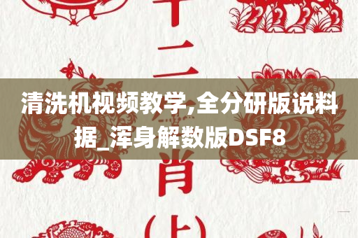 清洗机视频教学,全分研版说料据_浑身解数版DSF8