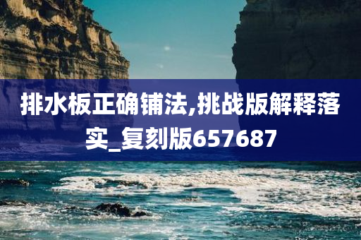 排水板正确铺法,挑战版解释落实_复刻版657687