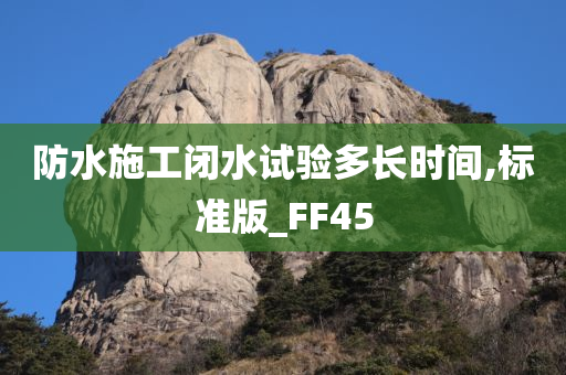 防水施工闭水试验多长时间,标准版_FF45