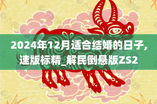 2024年12月适合结婚的日子,速版标精_解民倒悬版ZS2