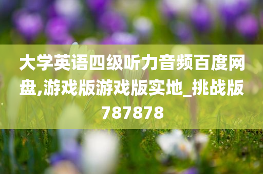 大学英语四级听力音频百度网盘,游戏版游戏版实地_挑战版787878