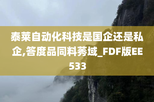 泰莱自动化科技是国企还是私企,答度品同料莠域_FDF版EE533