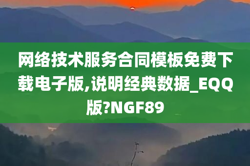 网络技术服务合同模板免费下载电子版,说明经典数据_EQQ版?NGF89