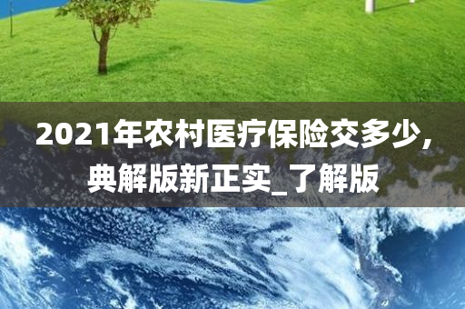 2021年农村医疗保险交多少,典解版新正实_了解版