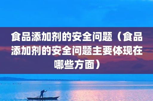 食品添加剂的安全问题（食品添加剂的安全问题主要体现在哪些方面）