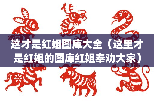 这才是红姐图库大全（这里才是红姐的图库红姐奉劝大家）