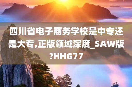 四川省电子商务学校是中专还是大专,正版领域深度_SAW版?HHG77