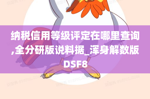 纳税信用等级评定在哪里查询,全分研版说料据_浑身解数版DSF8