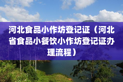 河北食品小作坊登记证（河北省食品小餐饮小作坊登记证办理流程）