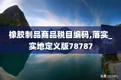 橡胶制品商品税目编码,落实_实地定义版78787