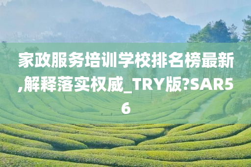 家政服务培训学校排名榜最新,解释落实权威_TRY版?SAR56