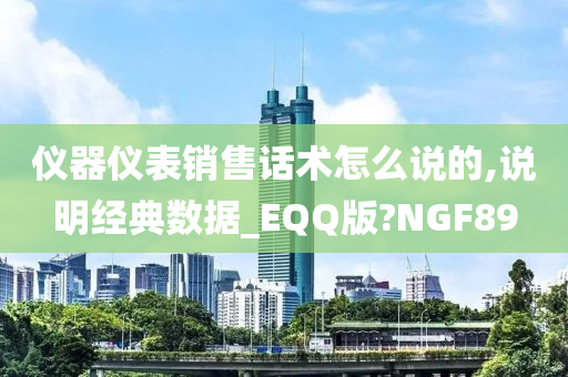 仪器仪表销售话术怎么说的,说明经典数据_EQQ版?NGF89