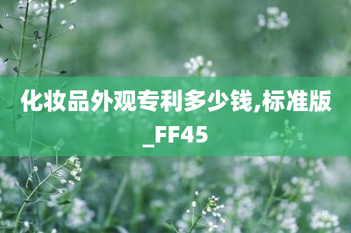 化妆品外观专利多少钱,标准版_FF45