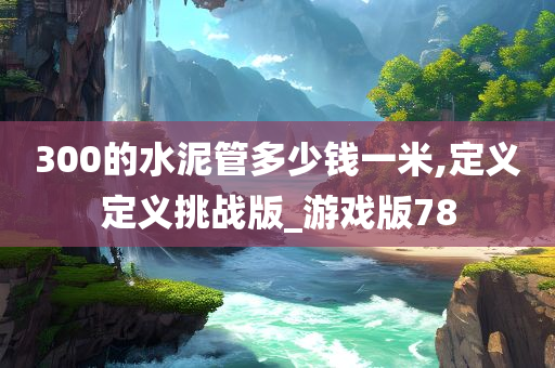 300的水泥管多少钱一米,定义定义挑战版_游戏版78