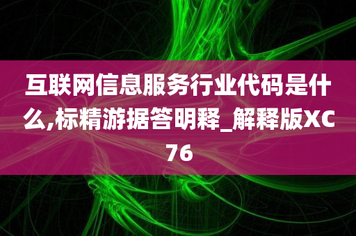 互联网信息服务行业代码是什么,标精游据答明释_解释版XC76