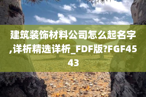 建筑装饰材料公司怎么起名字,详析精选详析_FDF版?FGF4543