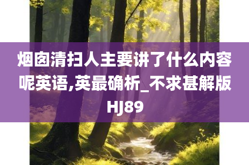 烟囱清扫人主要讲了什么内容呢英语,英最确析_不求甚解版HJ89