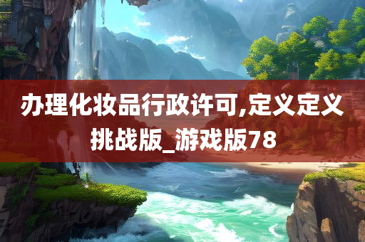 办理化妆品行政许可,定义定义挑战版_游戏版78