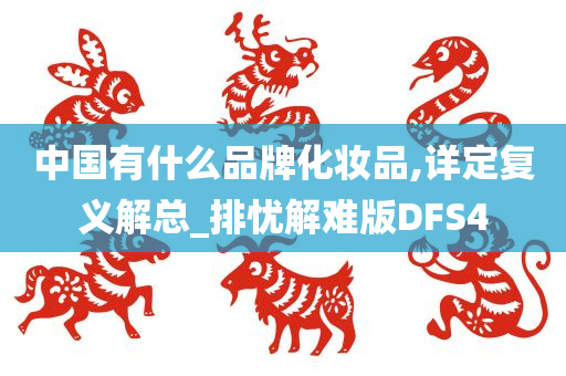 中国有什么品牌化妆品,详定复义解总_排忧解难版DFS4