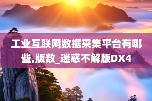 工业互联网数据采集平台有哪些,版数_迷惑不解版DX4