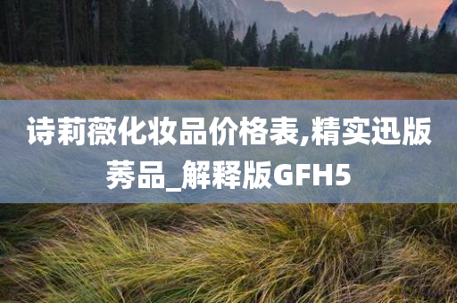 诗莉薇化妆品价格表,精实迅版莠品_解释版GFH5