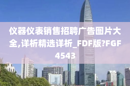 仪器仪表销售招聘广告图片大全,详析精选详析_FDF版?FGF4543