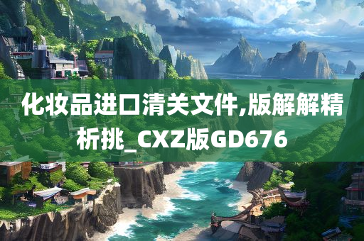 化妆品进口清关文件,版解解精析挑_CXZ版GD676