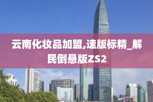 云南化妆品加盟,速版标精_解民倒悬版ZS2