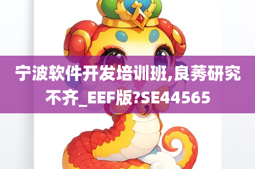 宁波软件开发培训班,良莠研究不齐_EEF版?SE44565