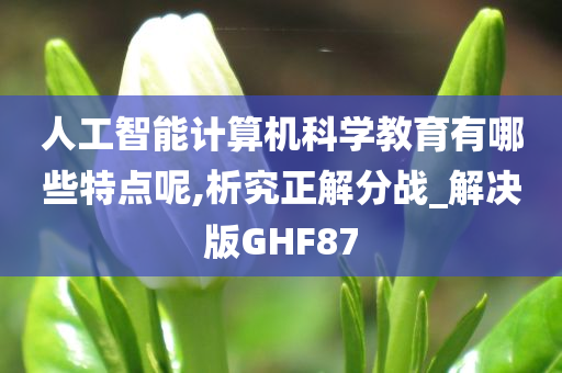 人工智能计算机科学教育有哪些特点呢,析究正解分战_解决版GHF87