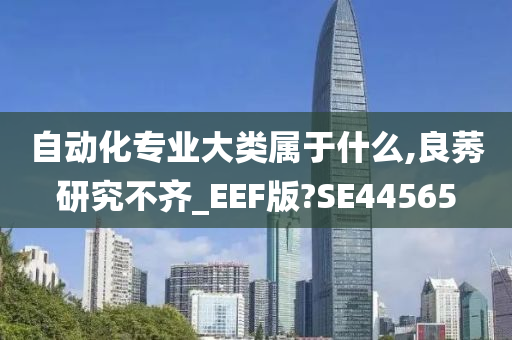 自动化专业大类属于什么,良莠研究不齐_EEF版?SE44565