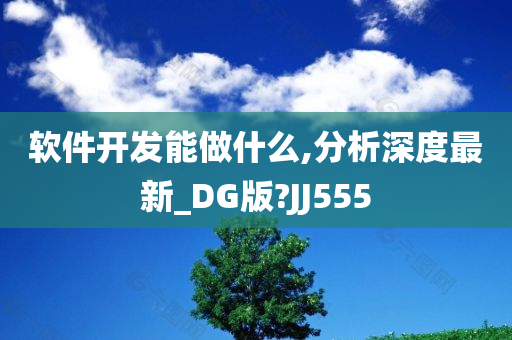 软件开发能做什么,分析深度最新_DG版?JJ555