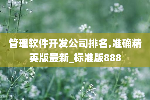 管理软件开发公司排名,准确精英版最新_标准版888