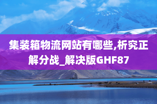 集装箱物流网站有哪些,析究正解分战_解决版GHF87