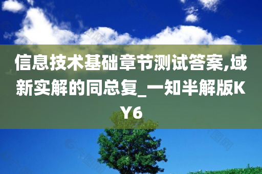 信息技术基础章节测试答案,域新实解的同总复_一知半解版KY6