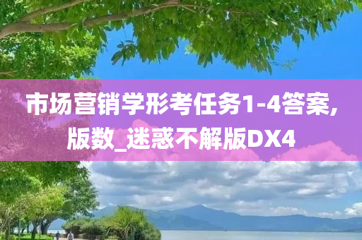 市场营销学形考任务1-4答案,版数_迷惑不解版DX4