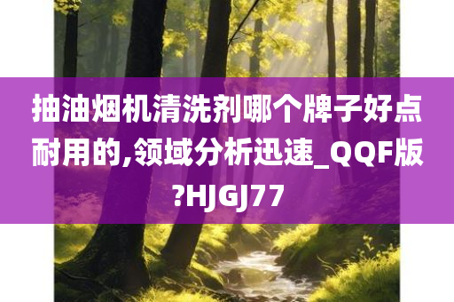 抽油烟机清洗剂哪个牌子好点耐用的,领域分析迅速_QQF版?HJGJ77