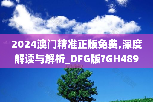 2024澳门精准正版免费,深度解读与解析_DFG版?GH489