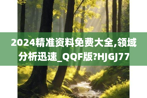 2024精准资料免费大全,领域分析迅速_QQF版?HJGJ77