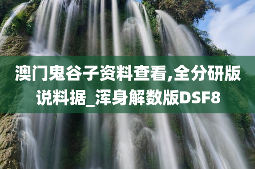 澳门鬼谷子资料查看,全分研版说料据_浑身解数版DSF8