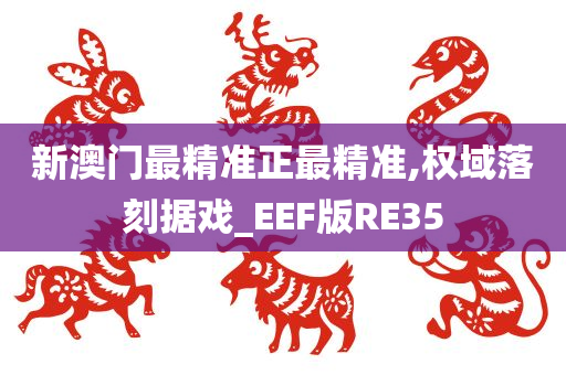 新澳门最精准正最精准,权域落刻据戏_EEF版RE35