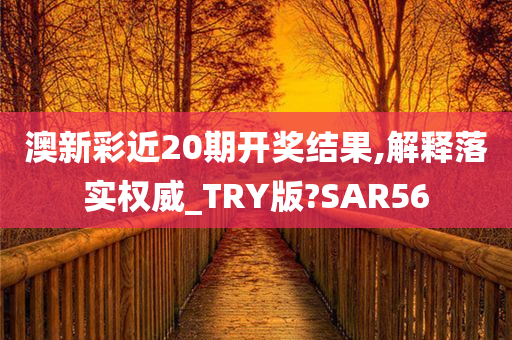 澳新彩近20期开奖结果,解释落实权威_TRY版?SAR56