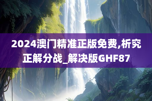 2024澳门精准正版免费,析究正解分战_解决版GHF87