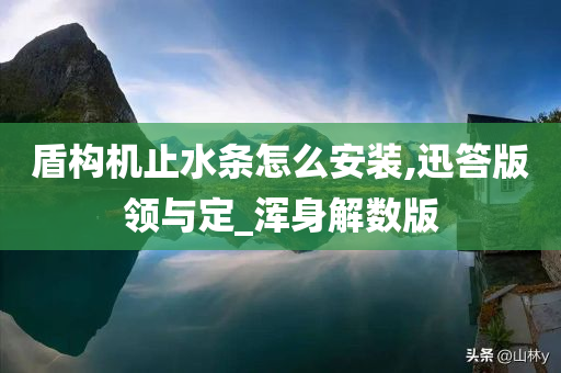 盾构机止水条怎么安装,迅答版领与定_浑身解数版