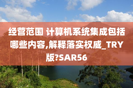 经营范围 计算机系统集成包括哪些内容,解释落实权威_TRY版?SAR56