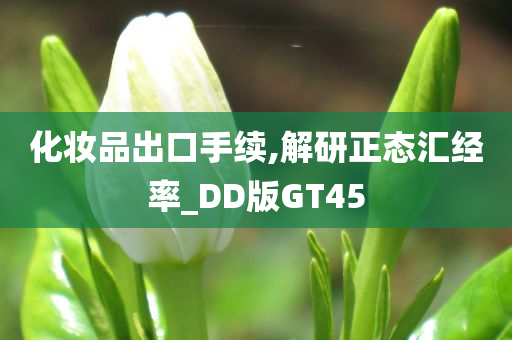 化妆品出口手续,解研正态汇经率_DD版GT45